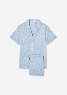Derek Rose Women's Printed Shortie Pajama Set In Blue