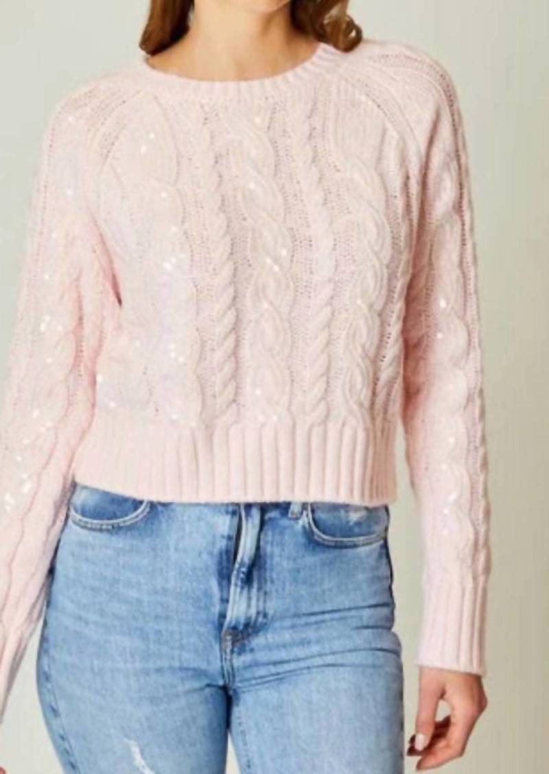 Design History Bell Sleeve Sweater In Powder Pink