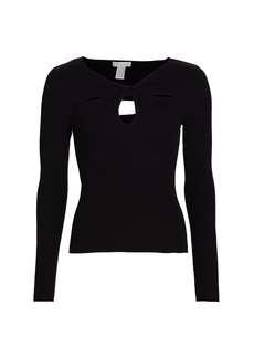 Design History Cut-Out Rib Sweater