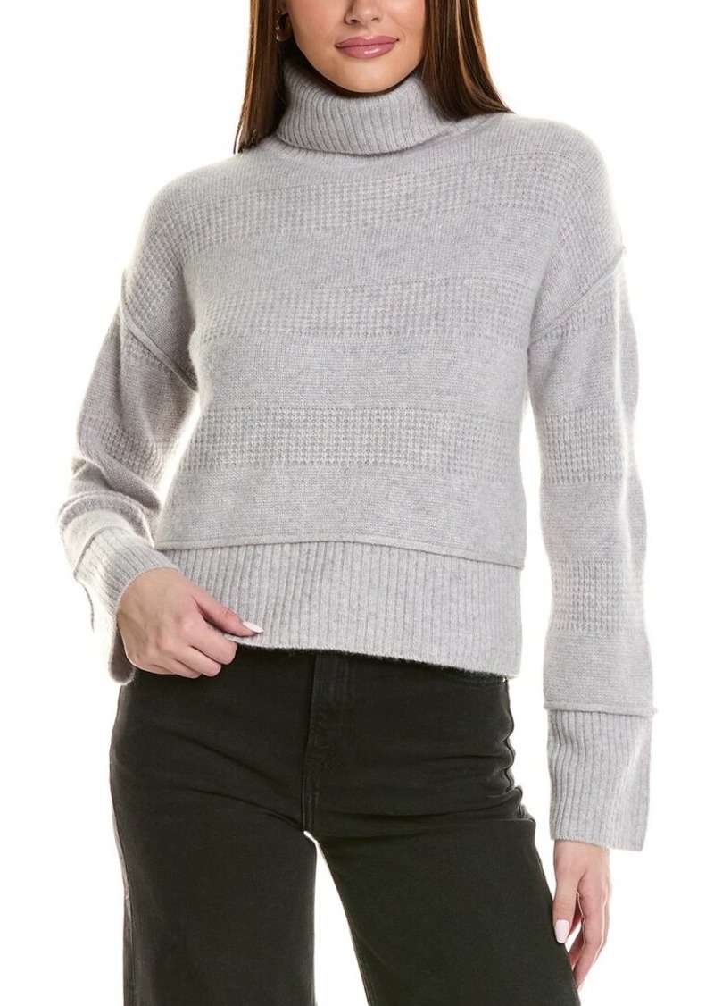 Design History Exposed Seam Turtleneck Cashmere Sweater