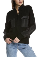 Design History Half-Zip Wool-Blend Sweater