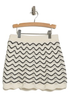 Design History Kids' Pointelle Stripe Sweater Skirt in Vanilla at Nordstrom Rack