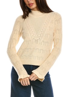 Design History Pointelle Wool-Blend Sweater
