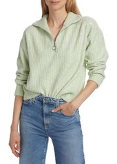 Design History Sequin-Embroidered Quarter-Zip Sweater