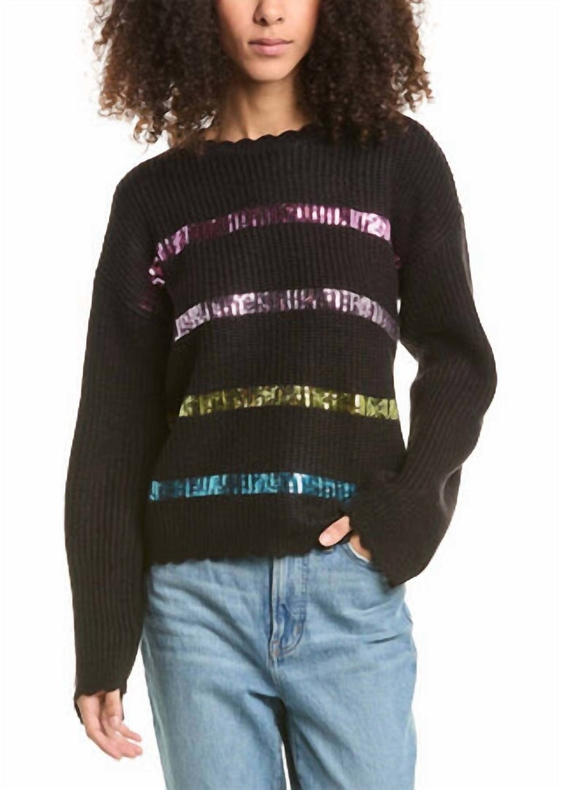 Design History Sequin Sweater In Black Combo