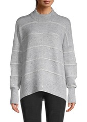 Design History Sequined Mockneck Sweater
