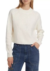 Design History Sequined Rib-Knit Sweater
