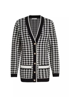Design History Two-Toned Houndstooth Cardigan