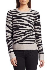 Design History Zebra Jacquard Sweater