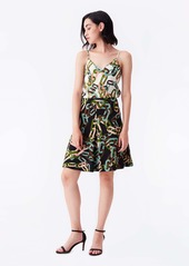 Diane Von Furstenberg Abella Cady Tailored Skirt in Modern Chain