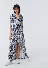 Diane Von Furstenberg Abigail Silk-Jersey Maxi Wrap Dress