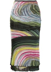 Diane Von Furstenberg abstract-print fitted skirt