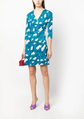 Diane Von Furstenberg abstract-print silk wrap dress