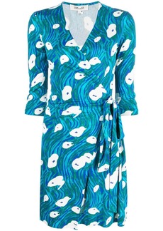 Diane Von Furstenberg abstract-print silk wrap dress