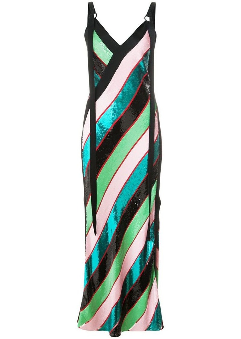 Diane Von Furstenberg candy stripe maxi dress