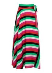 Diane Von Furstenberg Carson striped wrap skirt