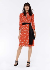 Diane Von Furstenberg China Silk-Jersey Wrap Dress in Open Blossom