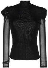 Diane Von Furstenberg Deena mock-neck mesh-ruffled top