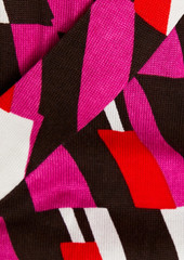 Diane von Furstenberg - Abigail printed silk-jersey midi wrap dress - Pink - XXS