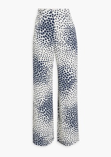 Diane von Furstenberg - Adelaide printed crepe wide-leg pants - Blue - US 0