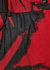 Diane von Furstenberg - Adelaide printed satin-jacquard wide-leg pants - Red - US 2