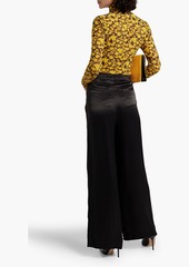 Diane von Furstenberg - Adelaide satin wide-leg pants - Black - US 00