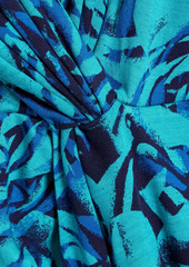 Diane von Furstenberg - Ademia wrap-effect printed jersey dress - Blue - L
