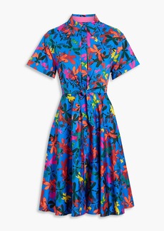 Diane von Furstenberg - Albus printed cotton-blend poplin mini dress - Blue - US 0