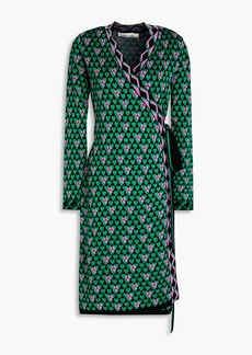 Diane von Furstenberg - Alexandrina jacquard-knit wrap dress - Green - XXS