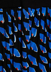 Diane von Furstenberg - Andra printed stretch-mesh wide-leg jumpsuit - Blue - XXS