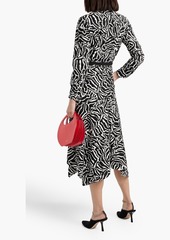 Diane von Furstenberg - Andre printed cotton-blend poplin midi shirt dress - Black - XXS