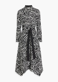 Diane von Furstenberg - Andre printed cotton-blend poplin midi shirt dress - Black - XXS