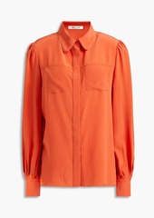 Diane von Furstenberg - Annie silk crepe de chine shirt - Orange - US 0