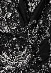 Diane von Furstenberg - Apollo ruched floral-print jersey maxi dress - Black - XL