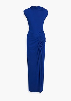 Diane von Furstenberg - Apollo ruched jersey maxi dress - Blue - M