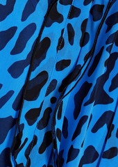 Diane von Furstenberg - Arlington ruffled leopard-print chiffon blouse - Blue - US 00