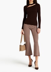 Diane von Furstenberg - Barton cutout ribbed wool-blend sweater - Brown - XS