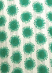 Diane von Furstenberg - Beata gathered printed cotton-jacquard mini shirt dress - Green - XL