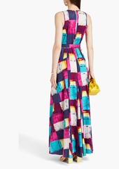 Diane von Furstenberg - Elliot belted printed cotton-blend poplin maxi dress - Pink - XL