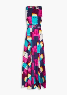 Diane von Furstenberg - Elliot belted printed cotton-blend poplin maxi dress - Pink - XXS