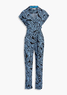 Diane von Furstenberg - Benji printed crepe jumpsuit - Blue - US 6