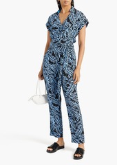 Diane von Furstenberg - Benji printed crepe jumpsuit - Blue - US 0