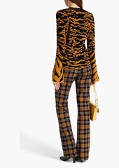 Diane von Furstenberg - Beverly jacquard-knit cotton-blend sweater - Black - XS