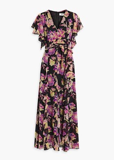 Diane von Furstenberg - Bleuet ruffled floral-print chiffon maxi dress - Pink - XXS