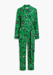 Diane von Furstenberg - Brittania wrap-effect floral-print crepe jumpsuit - Green - US 4