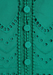 Diane von Furstenberg - Nicolette broderie anglaise cotton mini dress - Green - XXS
