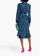 Diane von Furstenberg - Carla floral-print crepe midi wrap dress - Blue - M