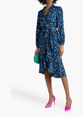 Diane von Furstenberg - Carla floral-print crepe midi wrap dress - Blue - M