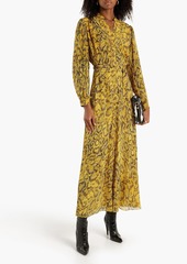 Diane von Furstenberg - Carter pleated printed chiffon maxi dress - Yellow - US 0