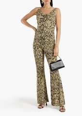 Diane von Furstenberg - Caspian printed jersey flared pants - Green - XXS